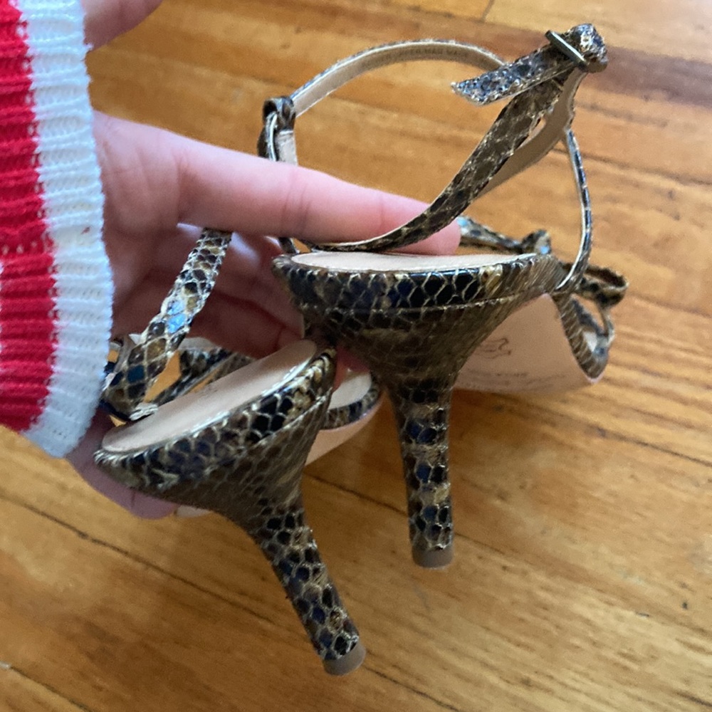 Via Spiga Natural Python Strap Sandal Heels - image 8